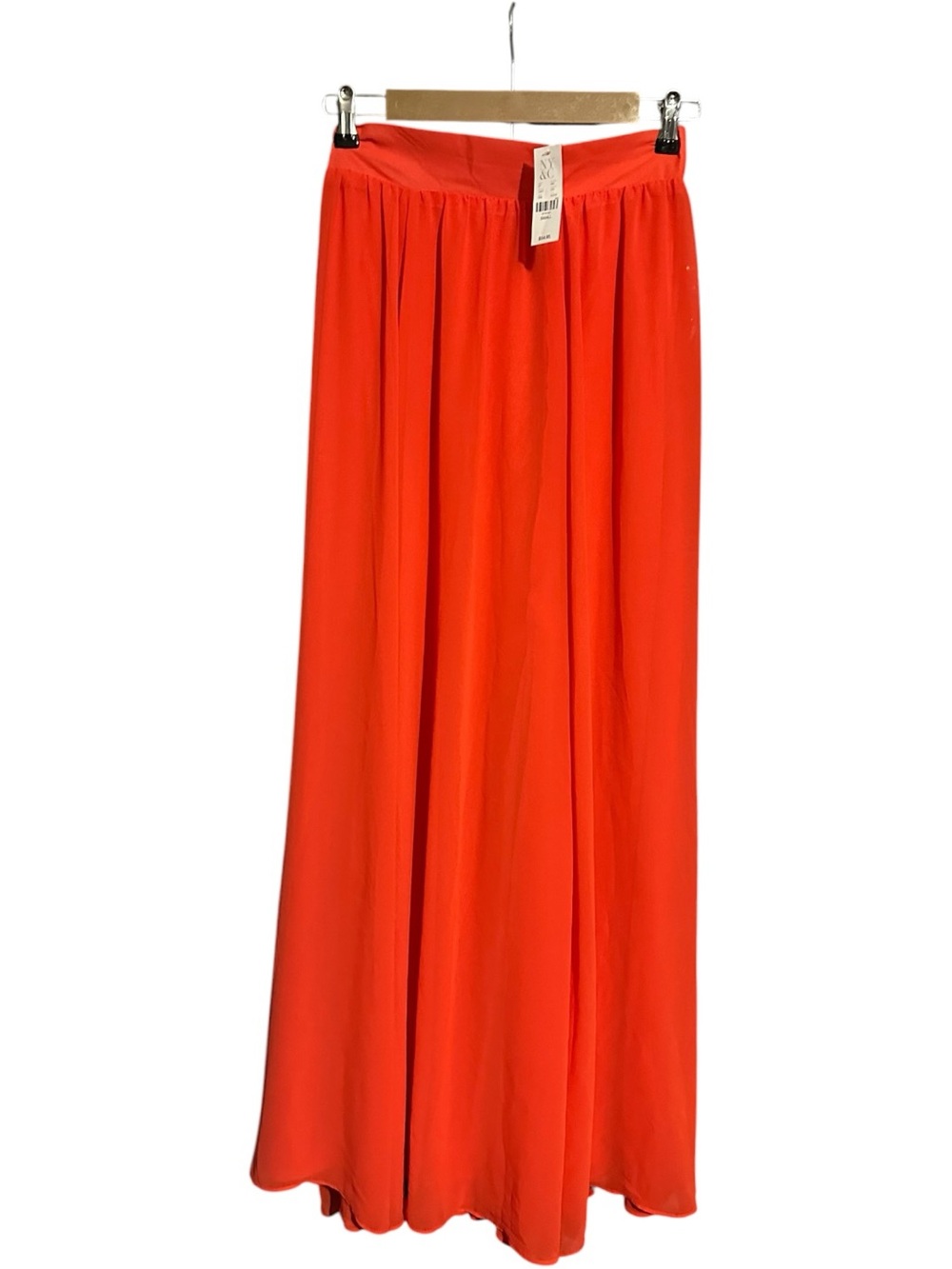 New York & Company Elastic Waist Maxi Skirt NWT Orange Size Small
